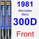 Front Wiper Blade Pack for 1981 Mercedes-Benz 300D - Vision Saver