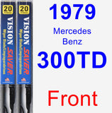 Front Wiper Blade Pack for 1979 Mercedes-Benz 300TD - Vision Saver