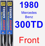 Front Wiper Blade Pack for 1980 Mercedes-Benz 300TD - Vision Saver