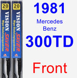 Front Wiper Blade Pack for 1981 Mercedes-Benz 300TD - Vision Saver