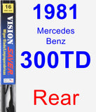 Rear Wiper Blade for 1981 Mercedes-Benz 300TD - Vision Saver