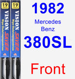 Front Wiper Blade Pack for 1982 Mercedes-Benz 380SL - Vision Saver