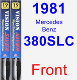 Front Wiper Blade Pack for 1981 Mercedes-Benz 380SLC - Vision Saver