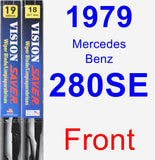 Front Wiper Blade Pack for 1979 Mercedes-Benz 280SE - Vision Saver