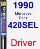 Driver Wiper Blade for 1990 Mercedes-Benz 420SEL - Vision Saver