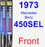 Front Wiper Blade Pack for 1973 Mercedes-Benz 450SEL - Vision Saver