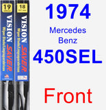 Front Wiper Blade Pack for 1974 Mercedes-Benz 450SEL - Vision Saver