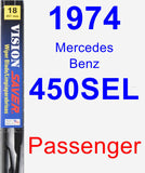 Passenger Wiper Blade for 1974 Mercedes-Benz 450SEL - Vision Saver