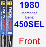 Front Wiper Blade Pack for 1980 Mercedes-Benz 450SEL - Vision Saver