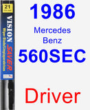 Driver Wiper Blade for 1986 Mercedes-Benz 560SEC - Vision Saver