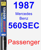 Passenger Wiper Blade for 1987 Mercedes-Benz 560SEC - Vision Saver