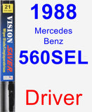 Driver Wiper Blade for 1988 Mercedes-Benz 560SEL - Vision Saver