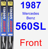 Front Wiper Blade Pack for 1987 Mercedes-Benz 560SL - Vision Saver