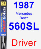 Driver Wiper Blade for 1987 Mercedes-Benz 560SL - Vision Saver