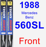 Front Wiper Blade Pack for 1988 Mercedes-Benz 560SL - Vision Saver