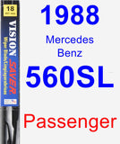 Passenger Wiper Blade for 1988 Mercedes-Benz 560SL - Vision Saver