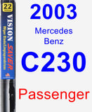 Passenger Wiper Blade for 2003 Mercedes-Benz C230 - Vision Saver