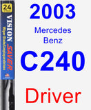 Driver Wiper Blade for 2003 Mercedes-Benz C240 - Vision Saver