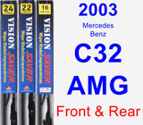 Front & Rear Wiper Blade Pack for 2003 Mercedes-Benz C32 AMG - Vision Saver