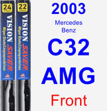 Front Wiper Blade Pack for 2003 Mercedes-Benz C32 AMG - Vision Saver