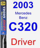 Driver Wiper Blade for 2003 Mercedes-Benz C320 - Vision Saver