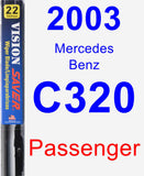 Passenger Wiper Blade for 2003 Mercedes-Benz C320 - Vision Saver