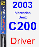 Driver Wiper Blade for 2003 Mercedes-Benz C200 - Vision Saver