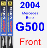 Front Wiper Blade Pack for 2004 Mercedes-Benz G500 - Vision Saver