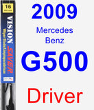 Driver Wiper Blade for 2009 Mercedes-Benz G500 - Vision Saver