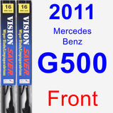 Front Wiper Blade Pack for 2011 Mercedes-Benz G500 - Vision Saver