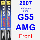 Front Wiper Blade Pack for 2007 Mercedes-Benz G55 AMG - Vision Saver