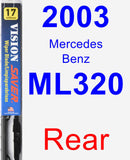 Rear Wiper Blade for 2003 Mercedes-Benz ML320 - Vision Saver