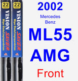 Front Wiper Blade Pack for 2002 Mercedes-Benz ML55 AMG - Vision Saver