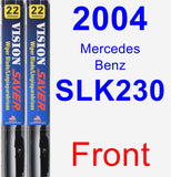 Front Wiper Blade Pack for 2004 Mercedes-Benz SLK230 - Vision Saver