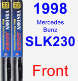 Front Wiper Blade Pack for 1998 Mercedes-Benz SLK230 - Vision Saver