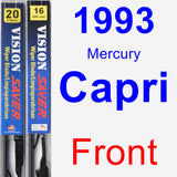 Front Wiper Blade Pack for 1993 Mercury Capri - Vision Saver