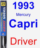 Driver Wiper Blade for 1993 Mercury Capri - Vision Saver