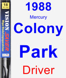 Driver Wiper Blade for 1988 Mercury Colony Park - Vision Saver