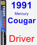 Driver Wiper Blade for 1991 Mercury Cougar - Vision Saver