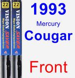 Front Wiper Blade Pack for 1993 Mercury Cougar - Vision Saver