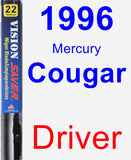 Driver Wiper Blade for 1996 Mercury Cougar - Vision Saver