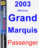 Passenger Wiper Blade for 2003 Mercury Grand Marquis - Vision Saver