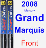 Front Wiper Blade Pack for 2008 Mercury Grand Marquis - Vision Saver