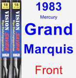 Front Wiper Blade Pack for 1983 Mercury Grand Marquis - Vision Saver