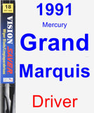 Driver Wiper Blade for 1991 Mercury Grand Marquis - Vision Saver