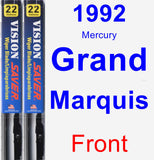 Front Wiper Blade Pack for 1992 Mercury Grand Marquis - Vision Saver