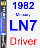 Driver Wiper Blade for 1982 Mercury LN7 - Vision Saver