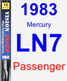 Passenger Wiper Blade for 1983 Mercury LN7 - Vision Saver