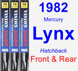 Front & Rear Wiper Blade Pack for 1982 Mercury Lynx - Vision Saver