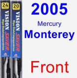 Front Wiper Blade Pack for 2005 Mercury Monterey - Vision Saver